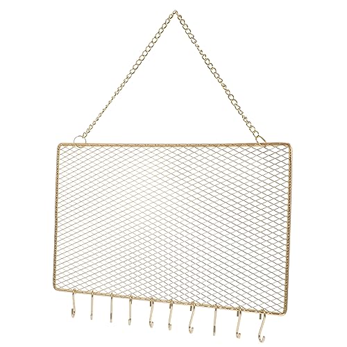 Alipis Hanging Jewelry Holder Metal Wall Organizer for Earrings Necklaces Bracelets Sturdy Display Rack with Hooks Stylish and Versatile Jewelry Storage for Home Decor