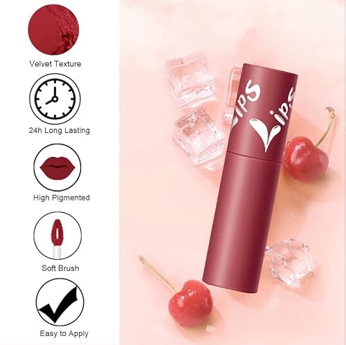 Rosarden Matte Liquid Lipstick - Red Matte Lipstick For Women - 24 Hour Waterproof Smudge Proof Long Lasting Matte Lipstick - Soft Velvet Lightweight Moisturizing Matte Lipstick For Lip Makeup (10Focus) #TOP2