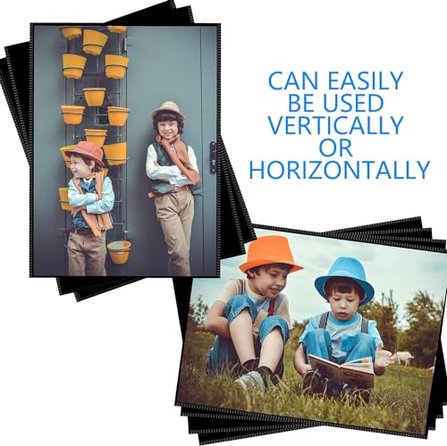 Mositear 10 Pack 4 Inchx6 Inch Premium Super Slim Magnetic Picture Pockets Frames With Black Holds 4 X 6 Inches Photo For Refrigerator thumb #3