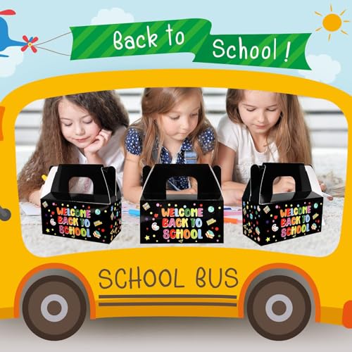 Denylo Pro 48 Pack Back To School Box Party Favor Paper Boxes Candy Box Bags Decorations For Students Foldable First Day Of School Classroom Decorations For Last Day Of School Supplies Pool Party Decorations thumb #4