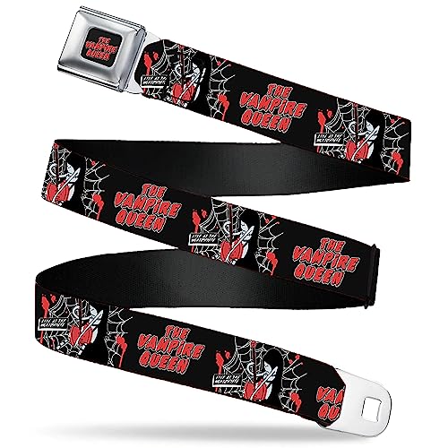Cartoon Network Belt, Seatbelt Buckle Belt, Adventure Time Marceline the Vampire Queen Web Pose Black, Youth 20 to 36 Inches