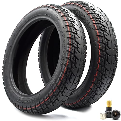 myBESTscooter – 10 Zoll schlauchloses, selbstreparierendes Offroad-Außenreifenrad für Segway Ninebot F20 F25 F30 F40 Elektroroller, Gummi 10 * 2.125 Tubeless-Reifen, Ersatzteile