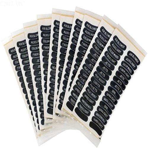 Pentair 520173 iS4 Spa Side Remote Lable Replacement Set Pool and Spa Control Systems, 10 Qty