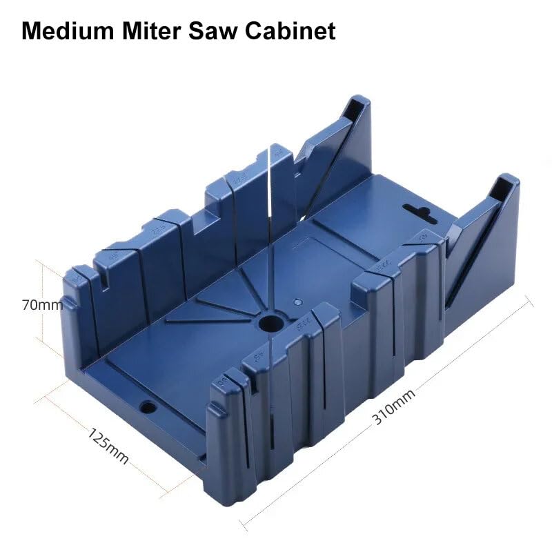 VIDOO Skrzynka Uciosowa do Cięcia Drewna Prowadnica Piły Narzędzie Kątowe Zestaw Wielokątowy Przyrząd Narzędzia DIY-Medium Miter Cabinet + Hand Saw