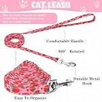 2 Pack Cat Harness and Leash, Escape Proof Adjustable Kitten Harness with Leash Collar, Lightweight Soft and Comfortable, for Small Medium Cat Safe Walking and Travel - Image 4