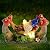 Sinhra Outdoor Garden Gnome Statue,Solar Gnomes Figurine Lying on Hammock with Bird and Mushrooms,Outdoor Garden Decoration for Patio Yard Lawn Porch,Gifts for Mom/Grandma/Women