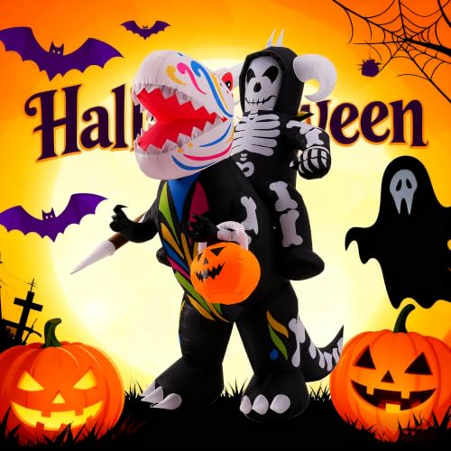 Halloween 8FT Inflatable Giant Ghost Ride Outdoor Decorations