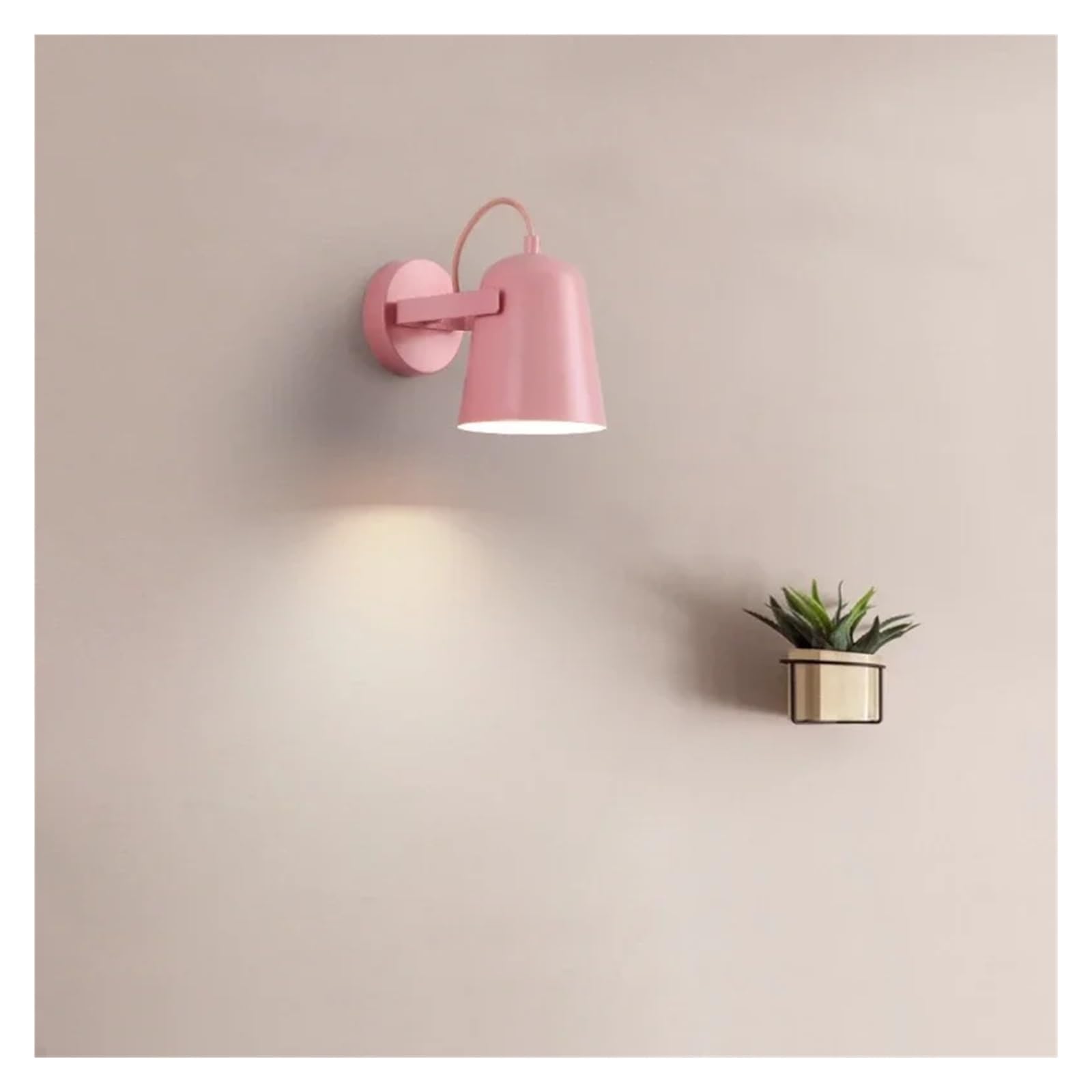 Oświetlenie obrazu, Nordic lampa dekoracyjna ścienna LED, kolorowa lampka nocna Macaron, tło schodów w korytarzach regulowane światło kinkiety oświetlenie dekoracyjne do domu(2700-3500K,Grey)