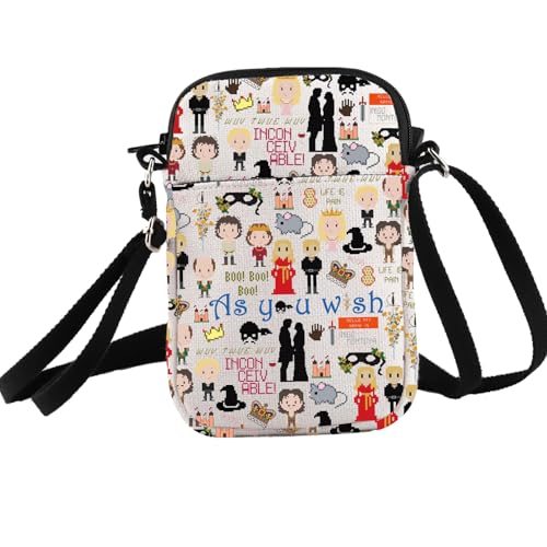 PXTIDY Movie Crossbody Bag 80s Movie Princess Messenger Bag Crossbody Purse Princess Movie Bride 1987 Gifts