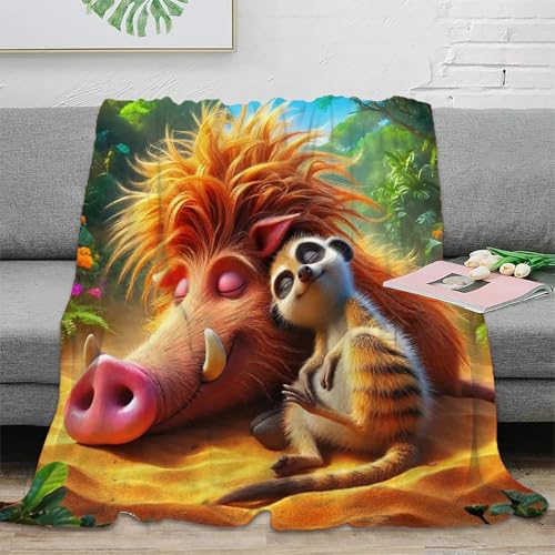 Couverture de lit microfibre de qualité supérieure plaid suricate moelleux 3D - 2