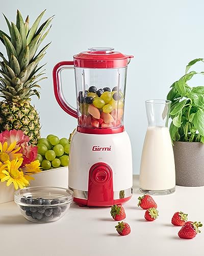 Girmi FR27 frullatore Frullatore da tavolo 350 W Rosso, Trasparente, Bianco