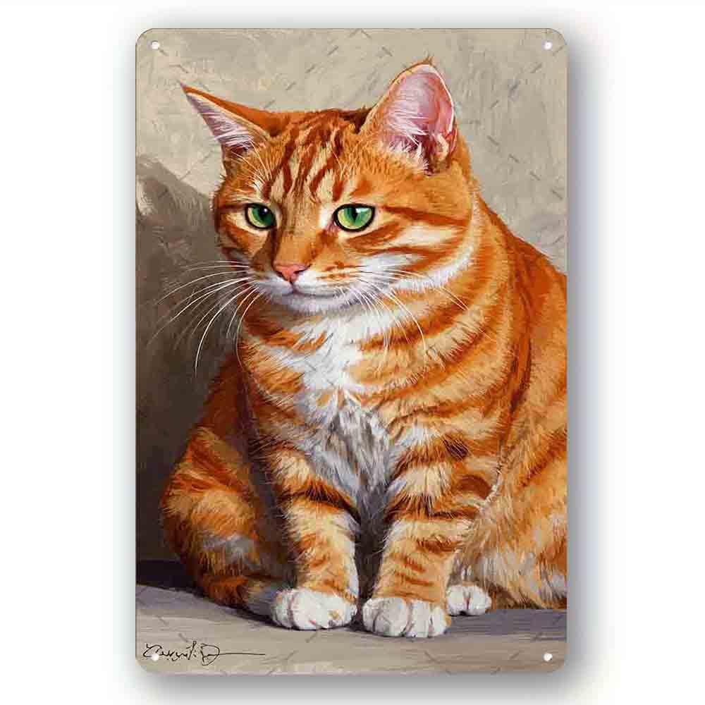 peiyeety Metal Tin Signs Vintage Funnyanimals cute cat For Home Yard Farm Garden Garage Inspirational Quote Wall Decor Vintage Tin Sign 8x12 Inch