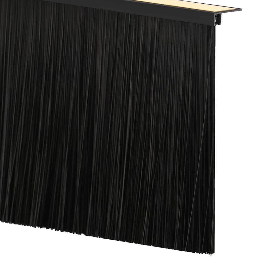 Selbstklebende Türbürstendichtung 6er Set Schwarz 100 cm, Zugluftstopper Türdichtung für Boden, Schalldämmend Insektenschutz