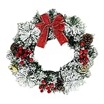 Christmas Wreaths For Front Door, Versatile Indoor & Outdoor Use, 30x30cm, Pi-necone Christmas Wreath. Rustic Winter Door Decoration, Easy To Decorate, For Window Fireplace Mantle Wall