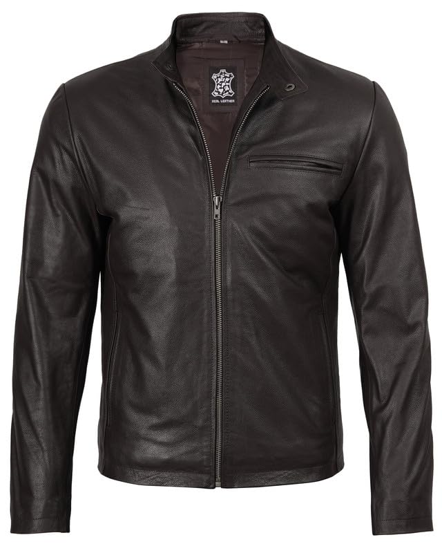 Image of Decrum Leather Jacket Men - Casual Stylish Cowhide Leather Jackets for Men