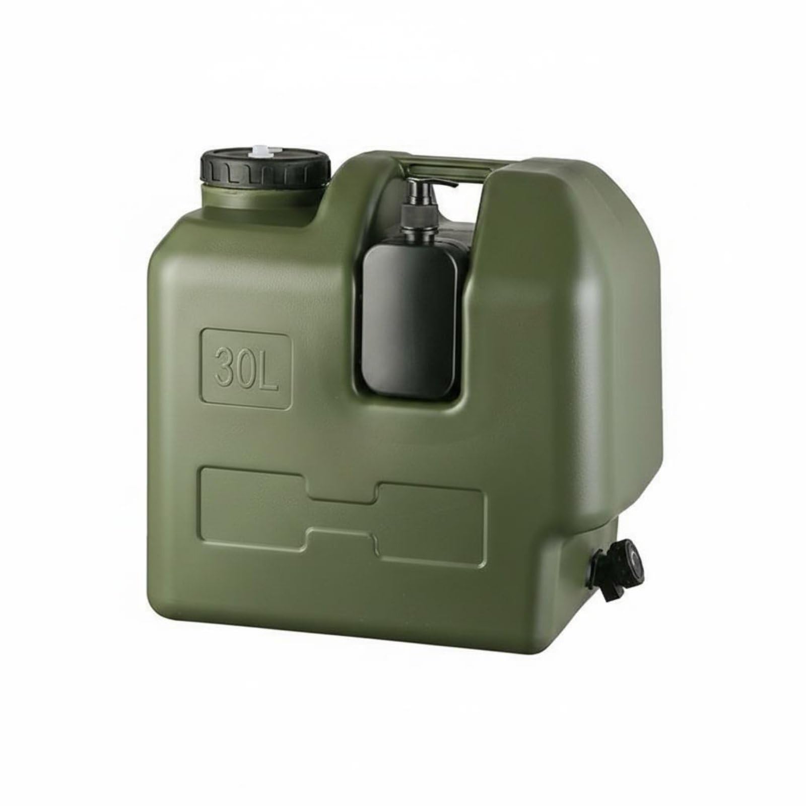 Food Grade PE Water Container with Spigot Built-in Faucet Camping Water Jug Large Capacity Outdoor Container Sturdy for Campers, Road Trippers, Travelers, Car Travel, 30L-image-44