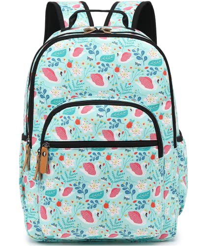 Image of Leaper Water-resistant Cute Swan Laptop Backpack Travel Bag College Backpack Laptop Bag Satchel Water Blue