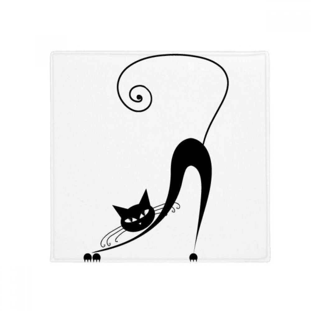 Tapis sol chat noir anti-glisse fini les sols sales et humides