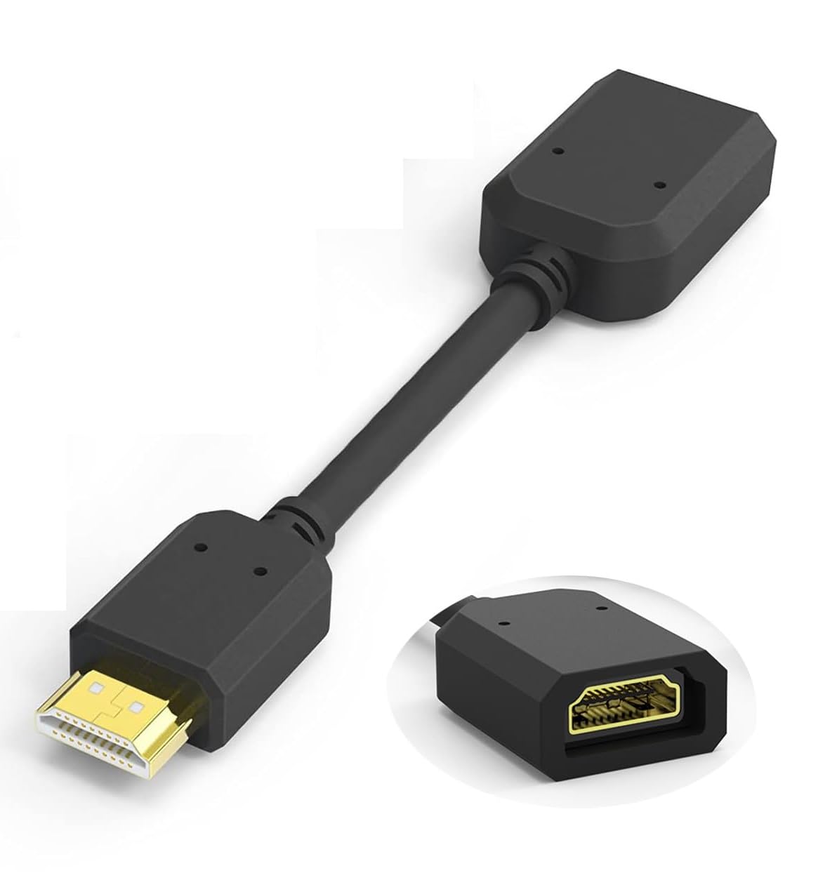 JGD PRODUCTS High Speed HDMI Male to Female Extension Cable HDMI Extender for fire tv Stick, Laptop/PC, LCD/LED TV, Xbox, PS3/PS4- Black (30cm)