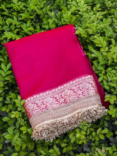 BANARASI KARGHA magenta banarasi silk saree – image 7