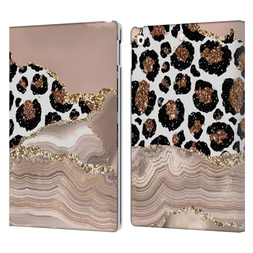 Étui portefeuille cuir iPad 10.2 motif marbre de chat sauvage