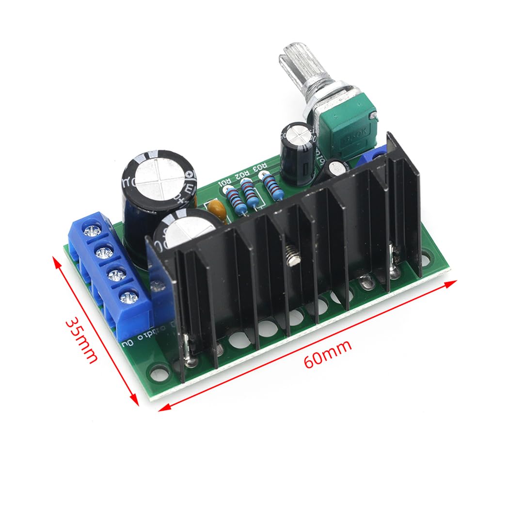 HiLetgo 2pcs TDA2050 Mono Audio Amplifier Module Digital Mono Amplifier Board AMP DC/AC 5-24V Output 5W-120W for Speaker