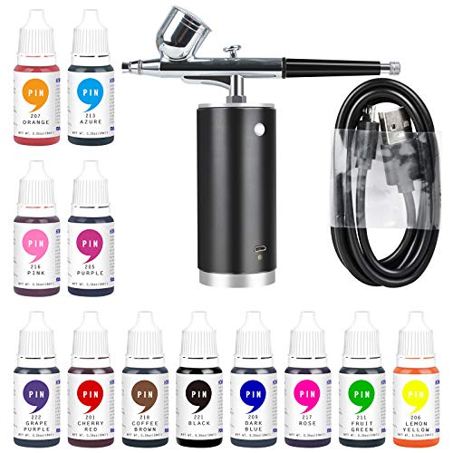 Kabellose Airbrush-Airbrush-Kit, tragbare HandAirbrush-Pistole für Make-up, Kuchendekoration, Modellmalerei, Maniküre, Tattoo, Kunstzeichnung Cover