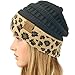 C.C. Exclusives Women's Leopard Hat Black Acrylic