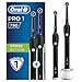 Oral-B Pro 1-790 Spazzolino Elettrico con 2 Spazzolini, con Testine Oral B Cross Action, Tecnologia 3D, Elimina Batteri, Azione Sbiancante, Sensore di Pressione, 2 Testine, Idea Regalo, Bianco e Nero