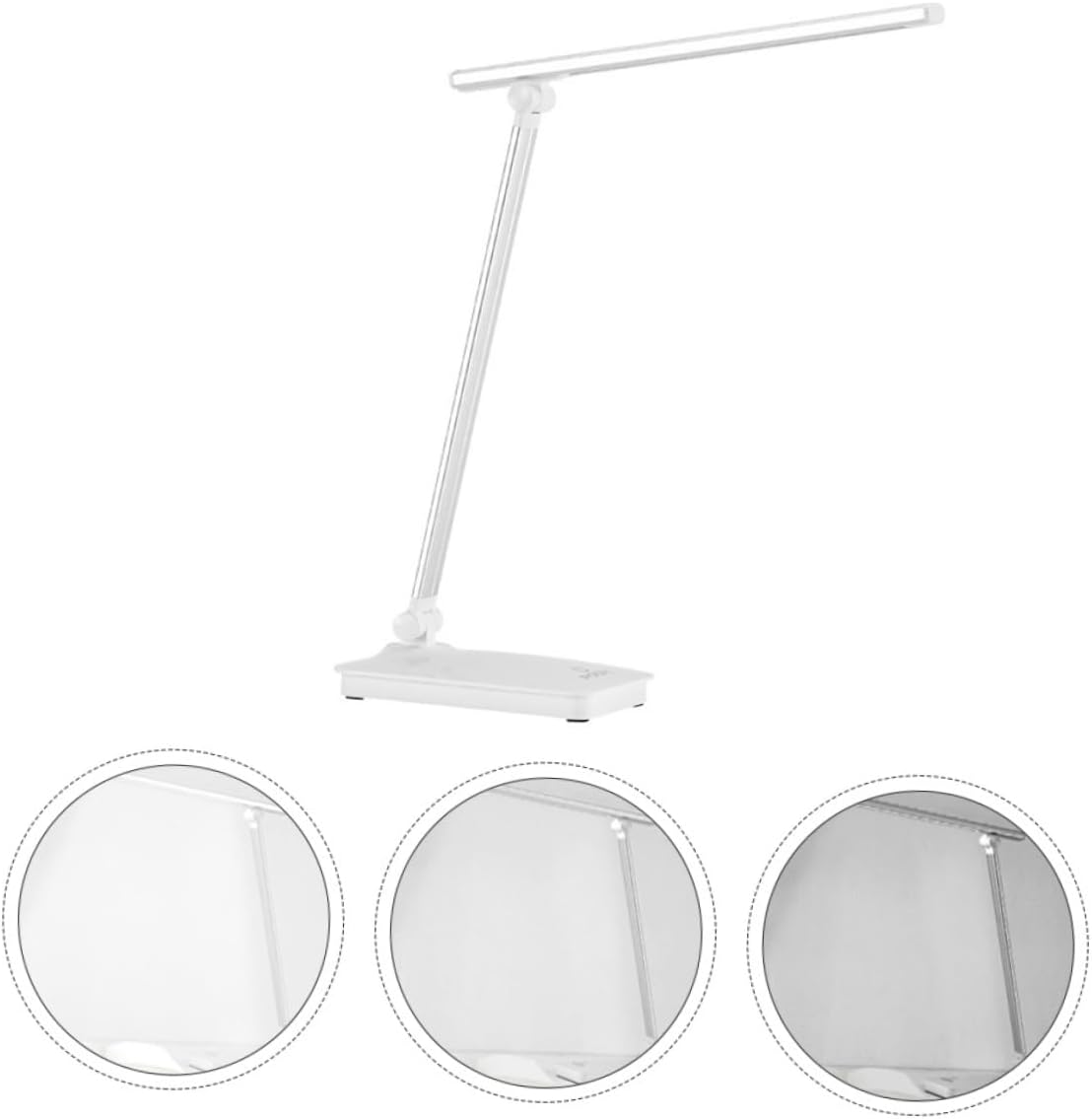 balacoo Multi Functional USB Charging LED Desk Lamp for Brightness Eye Caring Silver Design for Home and Office Use
