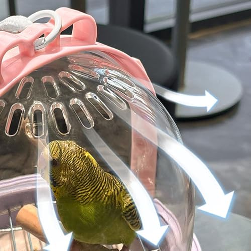 Jaula para pájaros portátil morada en miniatura transpirable para exteriores 8