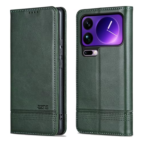 Housse Xiaomi 17 Pro portefeuille vert idéal pour voyager léger