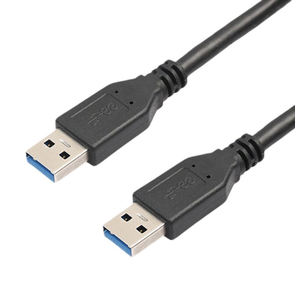 usb ケーブル USB 3.0 usb オスオス usb a a [ 両端 USB・A平型ケーブル ] (black:1.5m) 金属コネクタ搭載 ラジエーター/カメラなど用 延長ケーブル データライン
