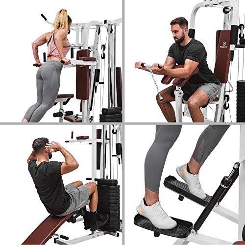 Klarfit Ultimate Gym 9000 Kraftstation, 7-in-1 Fitness Station, Fitnessgeräte für Zuhause, Multi Gym mit Brust… – Bild 4