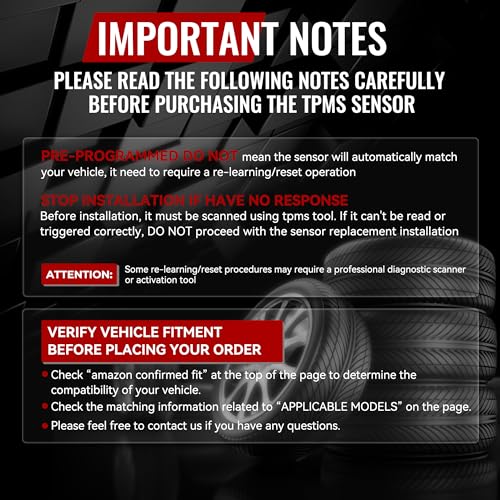 CARORAV TPMS Sensor GM, 4-Pack Tire Pressure Monitoring System Sensor Replacement for GM Chevy GMC Cadillac Buick, 315MHz OE Replaces for 13586335 13581558 13598771 13598772 - Image 4