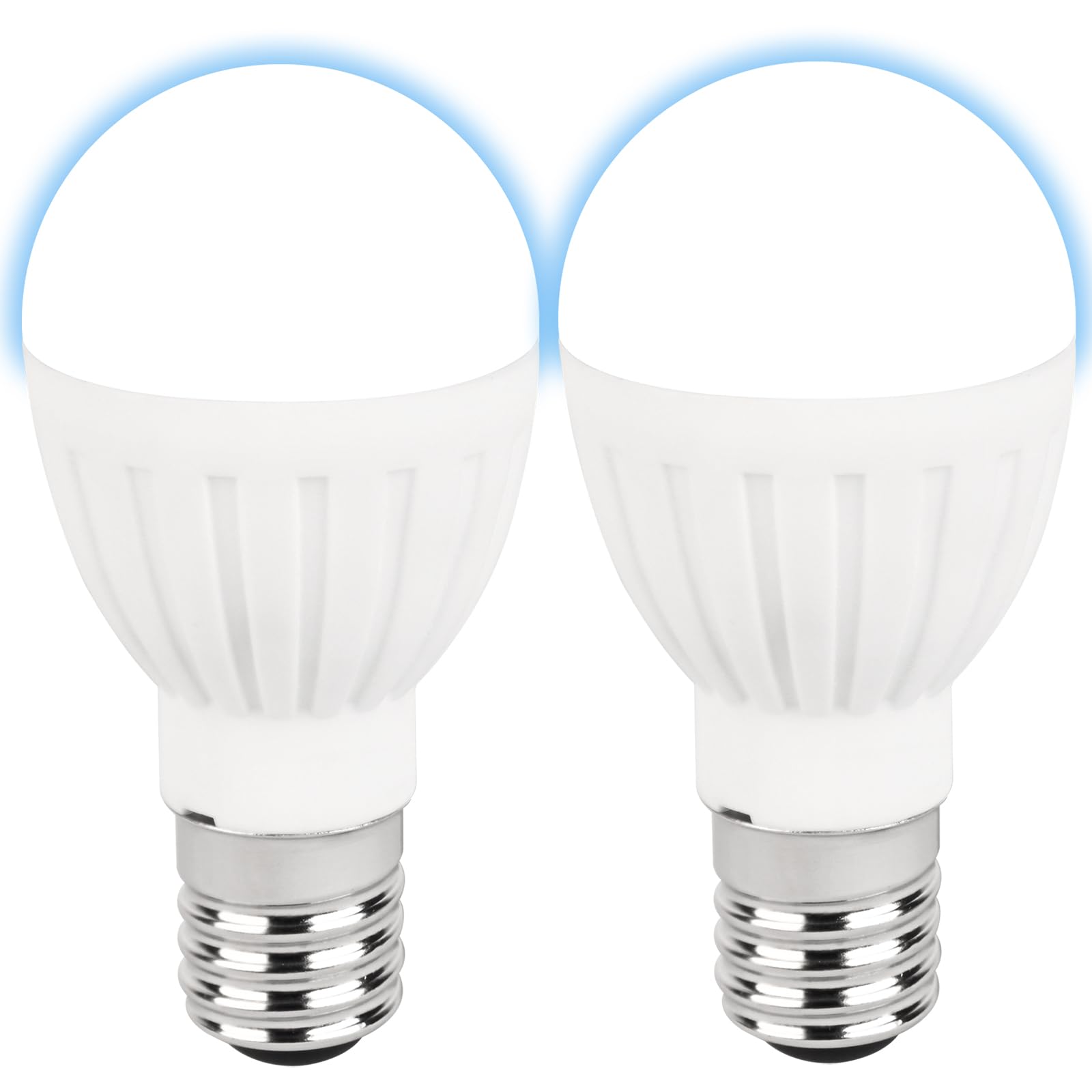 GOHDLAMP E17 人感センサー ミニクリプトン電球 人感 LED 人感＋明暗 60W相当 明暗センサー 自動点灯 消し忘れ防止 階段 玄関 廊下 トイレ 洗面所 じんかんせんさー電球 (昼白色, 2個セット)