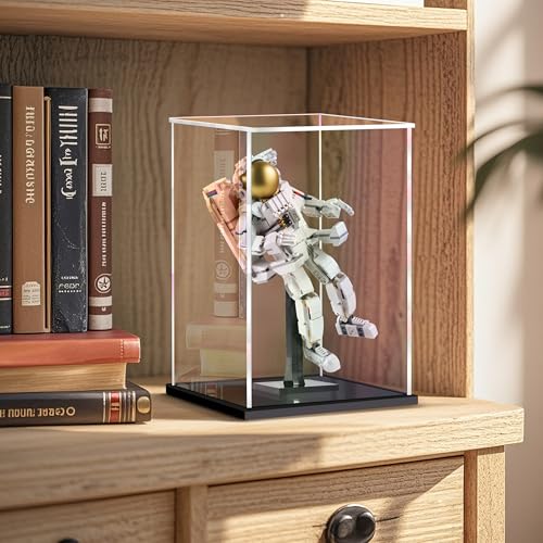 Image of Acrylic Display Boxes for Collectibles Assemble Clear Acrylic Box Dustproof Protection Glass Case for Display Action Lego Figures Doll (10x6x6 inch; 25x15x15 cm)