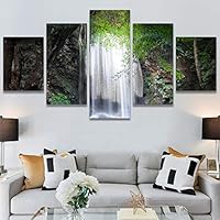 SIGNWIN 5 Panel Canvas Wall Art Modern Art Dramatic Farmhouse/Country Mountain Multicolor Nature Photography for Home Decorations Ready to Hang - 60