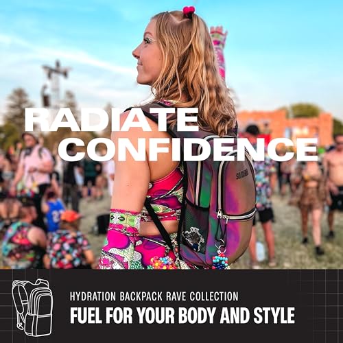 Image of Sojourner Hydration Pack, Hydration Backpack - Water Backpack with 2l Hydration Bladder, Festival Essential - Rave Hydration Pack Hydropack Hydro for Hiking, Running, Biking, Festival Gear