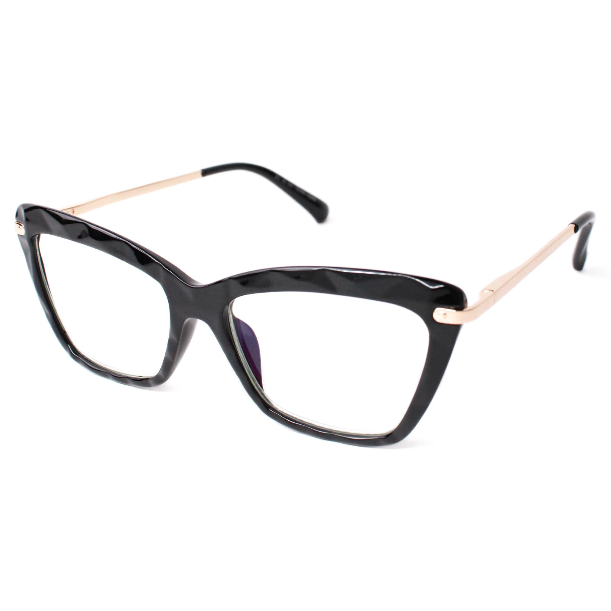 Eclipse Optics Focus Series Reading Glasses - Unisex Adults Corrective Eyeglasses, Included Case & Cleaning Cloth (Black, 1, Diopters)