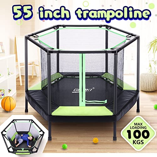 image for GENKI 55inch Trampoline Rebounder for Kids, Indoor Outdoor Mini Trampo