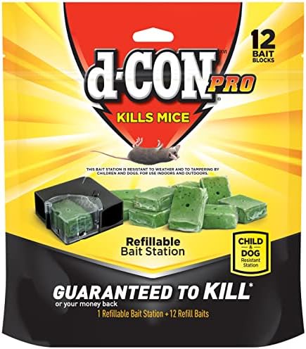 d-Con Corner Fit Mouse Poison Bait Station With 1 Station And 12 Refill Baits