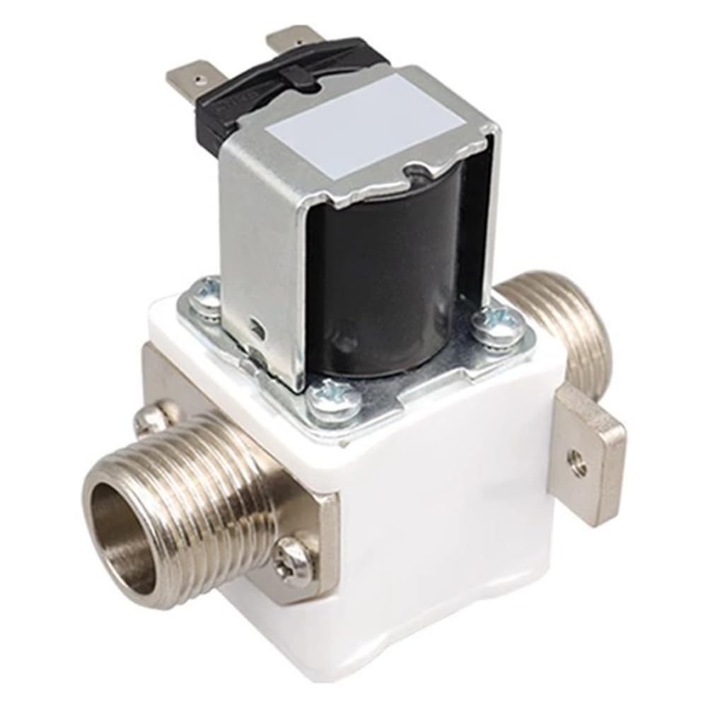 Udsknv[Ksl As Shown -90A 12V Solar- Water Boiler Solenoid Valve 4 Points Inlet Valve Water Tank Compatible