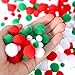 Sumind 300 Pcs Valentines Pom Poms Mini Craft Assorted Red White Pink Fluffy Balls Small Craft for Valentine‘s Day DIY Home Party Decorations, 3 Sizes 3 Colors