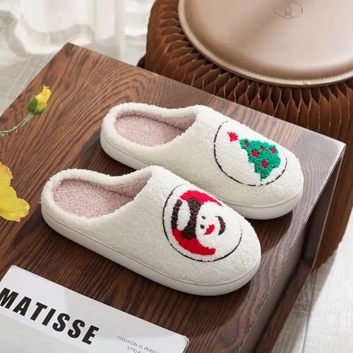 Image of LNERIP Slippers Winter Womens Mens Fluffy Plush Slippers Animals Cute Cartoon House Slippers Cuddly Warm Shoes Indoor Outdoor Girls Women