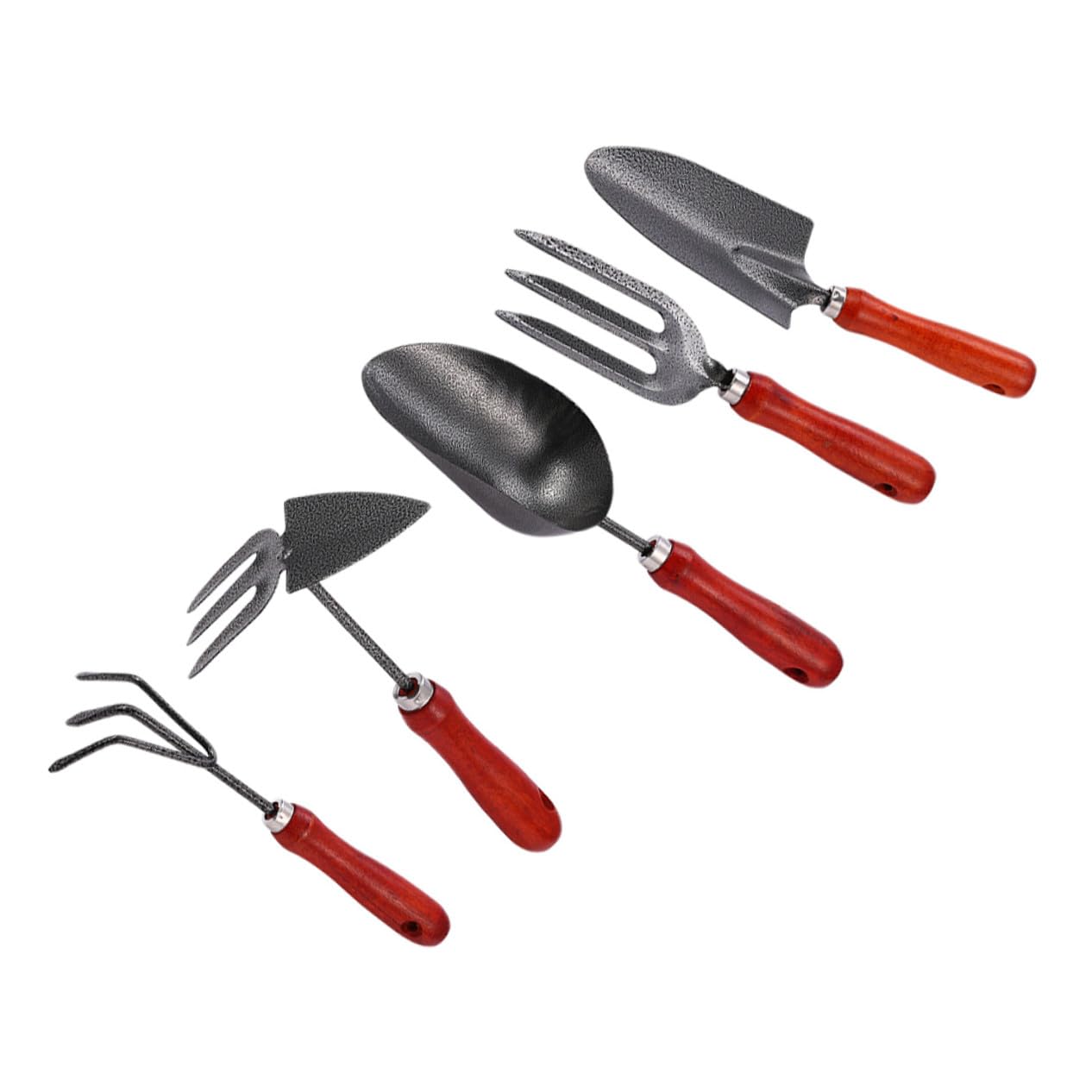 Ensemble D'outils de Jardinage Comprenant Pelle et Râteau Léger et Portable pour Ameublir et Cultiver Le Sol en Acier Inoxydable pour Jardin et Extérieur