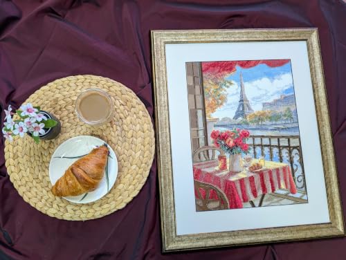 Image of Aine A1013 Sunny Paris Counted Cross Stitch Kit 15.75 x 15.75 in
