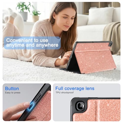 Image of CoBak Case for Samsung Galaxy Tab A11+ Plus 11 inch 2025, Multi-Viewing Angles, All New PU Leather Folio Stand Cover with Auto Sleep Wake Feature for Samsung Galaxy Tab A11+ Tablet 11-inch, Glitter