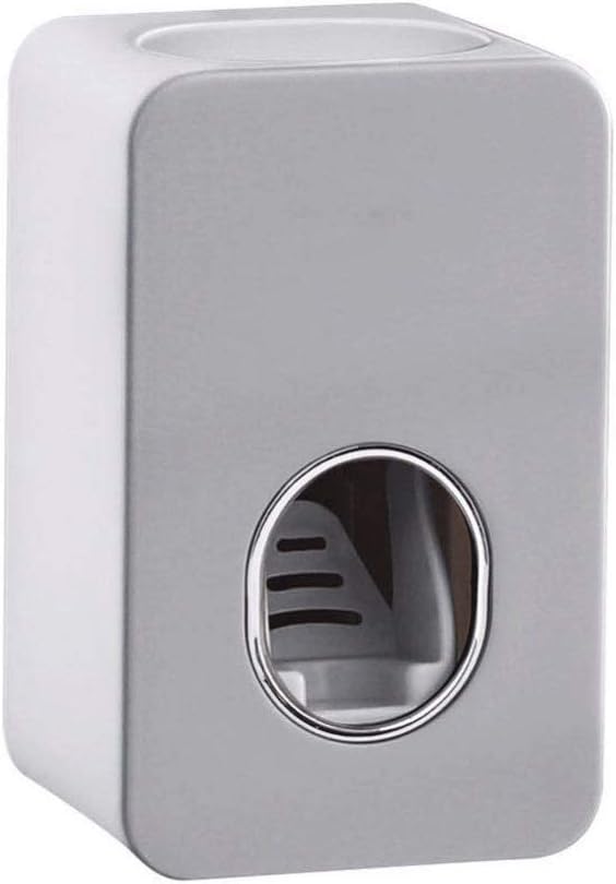 Toothbrush Holder - Magnetic and Automatic Toothpaste Dispenser Squeezer, Wall Mounted Space Saving(Black)