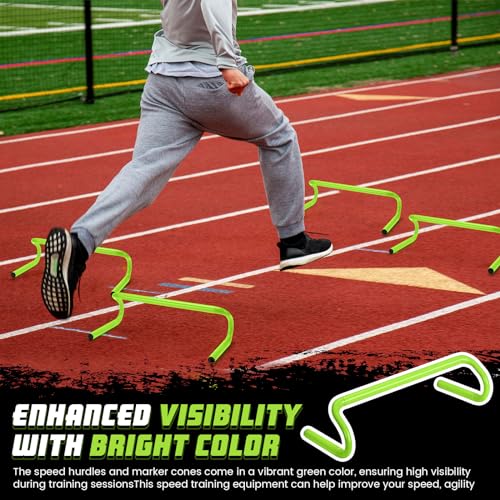 5 pcs speed agility training hurdles detachable durable equipment plyometric and all purpose speed training hurdle equipment for athletes soccer basketball